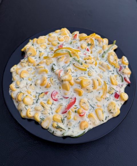 Corn with mayonnaise